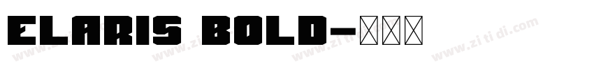 Elaris Bold字体转换